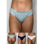 Kit 3 Fios Frelith Floral Marinho e Marfim - ESTAMPADA