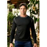 Blusa de Proteção UV Frelith Masculina Costura Trançada - PRETO