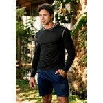 Blusa de Proteção UV Frelith Masculina Costura Trançada - PRETO