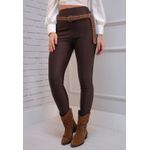 Calça Frelith Alta Zíper Slim Prada - MARROM