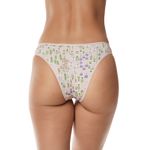 Kit 3 Calcinhas Frelith Mix Flores Base e Castanho - ESTAMPADA