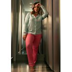 Pijama Inverno Frelith Flores e Poá com Botões e Filete - ESTAMPADA