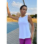 Regata Fitness Frelith com Decote nas Costas em Crepe - BRANCO
