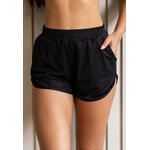 Saída Short Feminino Liso Frelith em Microfibra - PRETO