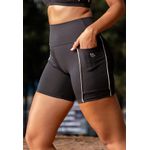 Short Fitness Frelith com Bolso e Filete - PRETO
