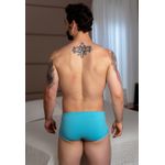 Slip Frelith Xadrez Branco com Azul - ESTAMPADA