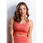 Top Fitness Costura Trançada Frelith - CORAL