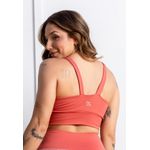 Top Fitness Costura Trançada Frelith - CORAL