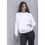 Blusa Moletom Frelith Lisa com Capuz - BRANCO