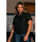 Blusa Frelith Tricot Gola Alta - PRETO