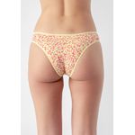 Kit 3 Calcinhas Frelith Floral Amarelo e Pink - ESTAMPADA
