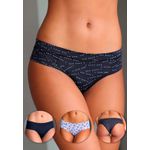 Kit 3 Calcinhas Coqueiros, Estampa "I Love You" e Preto em Microfibra - ESTAMPADA