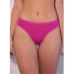 Kit 3 Calcinhas Base Pink Preto em Microfibra - DIVERSOS