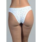 Kit 3 Calcinhas Frelith Floral, Coral e Branco em Cotton - ESTAMPADA