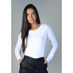 Blusa Frelith Manga Longa Lisa - BRANCO