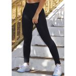 Calça Fitness Frelith Fosco Brilho com Recortes Diagonais em Microfibra - PRETO