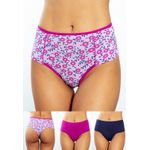 Kit 3 Fios Frelith Floral, Fúcsia e Marinho - ESTAMPADA