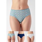 Kit 3 Fios Frelith Floral Marinho e Marfim - ESTAMPADA