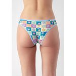 Kit 3 Calcinhas Frelith Floral Azul e Rosa - ESTAMPADA