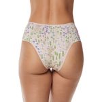 Kit 3 Calcinhas Frelith Mix Flores Base e Castanho - ESTAMPADA