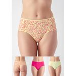 Kit 3 Fios Frelith Floral Amarelo e Pink - ESTAMPADA