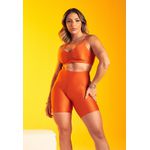 Short Fitness Frelith Bolso - LARANJA ESCURO