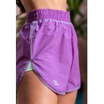 Short Fitness Frelith Tactel 2 em 1 Costura Trançada - ROXO