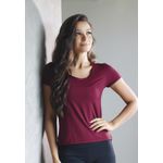Blusa Fitness Frelith em Microfibra Trabalhada - BORDÔ