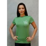 T-Shirt Frelith com Silk Let Love Grow em Viscolycra. - VERDE