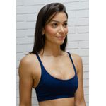 Top Fitness Frelith Básico em Microfibra New Zealand - MARINHO