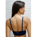 Top Fitness Frelith Básico em Microfibra New Zealand - MARINHO