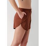 Saída Short Feminino Liso Frelith em Microfibra - MARROM
