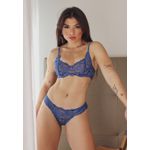 Conjunto de Manta Frelith em Renda - AZUL