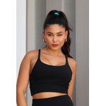 Top Fitness Frelith Canelado - PRETO