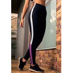 Legging Fitness Frelith com Faixa 3 Cores - PRETO