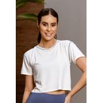 Cropped Visco Frelith Costura Trançada - OFF WHITE
