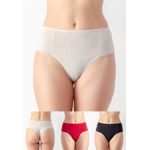 Kit 3 Calcinhas Maya Frelith Base, Preto e Vermelho - DIVERSOS