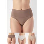 Kit 3 Calcinhas Mary Frelith Base, Castanho e Chocolate - DIVERSOS