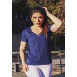 Blusa Fitness Frelith Trabalhada em Microfibra Aerodry - MARINHO