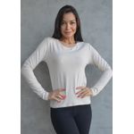 Blusa Frelith Manga Longa Lisa - AREIA