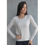 Blusa Frelith Manga Longa Lisa - AREIA