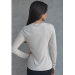 Blusa Frelith Manga Longa Lisa - AREIA