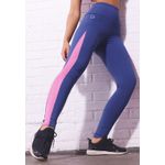 Legging Frelith Azul com Recorte Rosa - AZUL