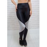 Legging Frelith Brilho Preto e Prata - PRETO