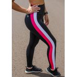 Legging Fitness Frelith Brilho com Faixas Laterais - PRETO