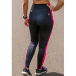 Legging Fitness Frelith Brilho com Faixas Laterais - PRETO