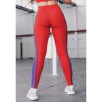 Legging Frelith Laranja Com Faixa e Viés Lateral Azul Marinho - LARANJA