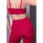 Legging Fitness Frelith Recorte com Bolso - VERMELHO