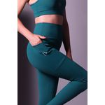 Legging Fitness Frelith Recorte com Bolso - VERDE ESCURO