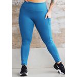 Legging Fitness Frelith Recorte com Bolso - AZUL PETROLEO